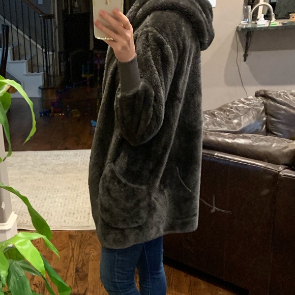 LAST 1! Soft Teddy Sherpa Jacket Coat Pockets Fur - Picture 2 of 2